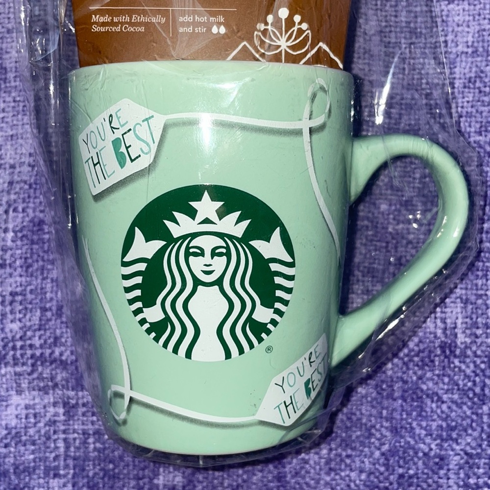 Starbucks 2020 You’re The Best Coffee cup green white ribbon 10 oz